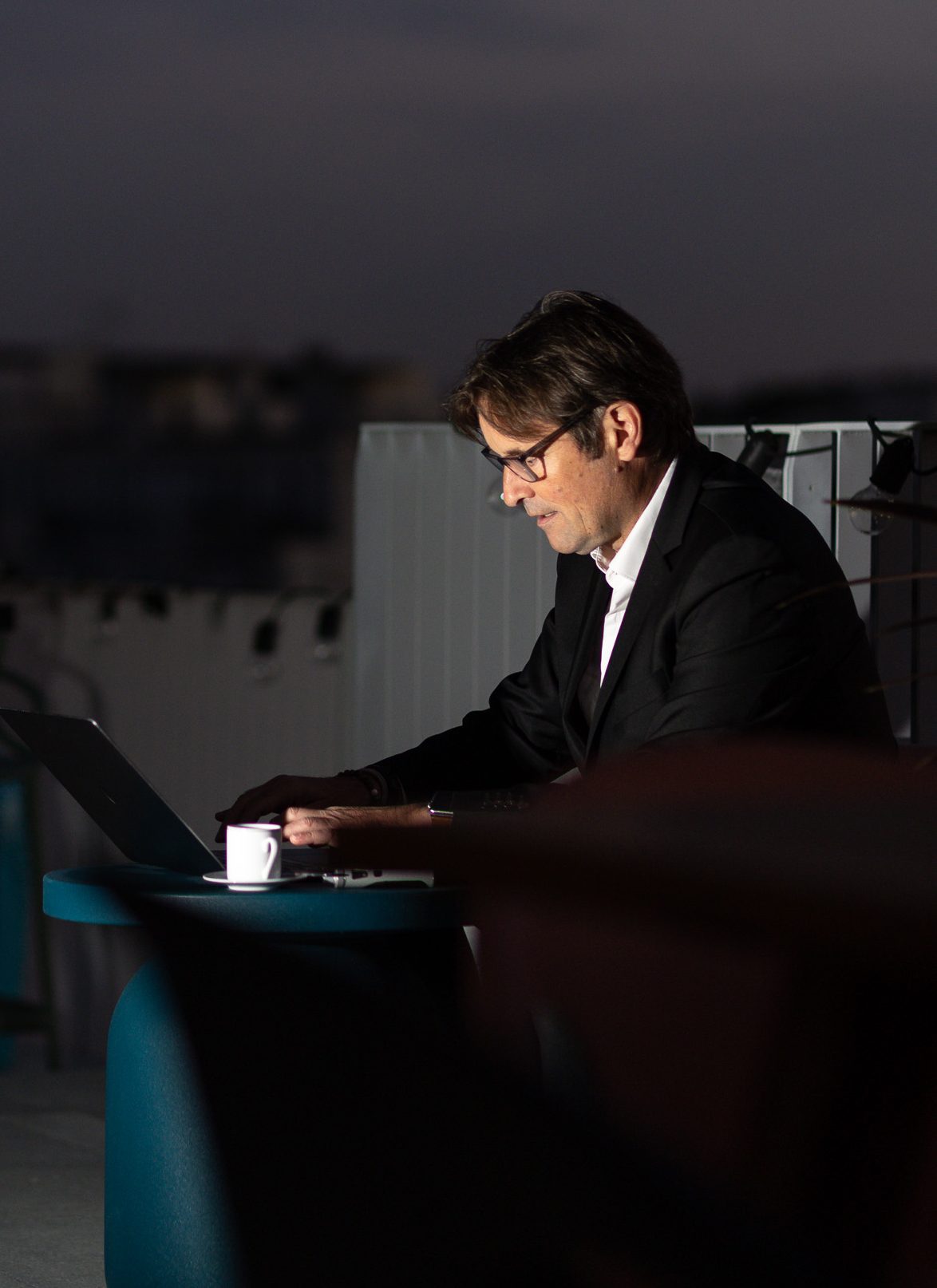 Roland Gueret qui travaille